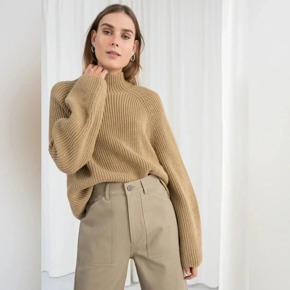 & other stories wool blend mock neck sweater size XS - Picture 1 of 15